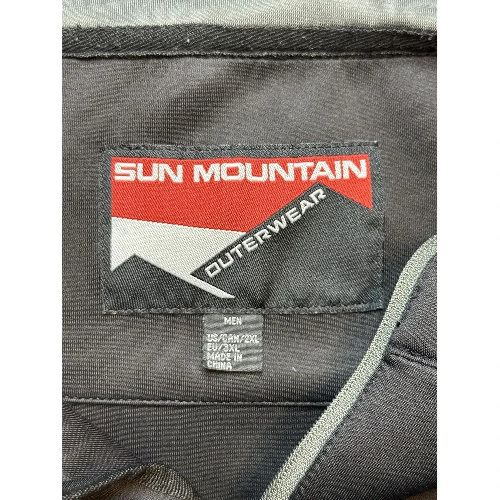 Sun Mountain‎ Jacket Mens 2XL Gray 1/4 Zip Softshell Golf Thorntree Pullover